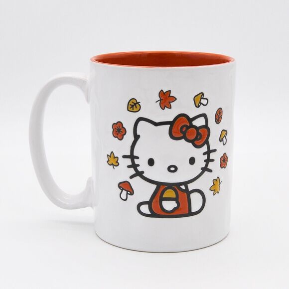 Hello Kitty Fall Coffee Mug, Sanrio 16oz Large Ceramic Cup, Cute Autumn Gift - Picture 2 of 10
